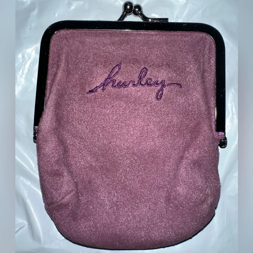 Vintage  Suede Purple Coin Purse Wallet - Image 2