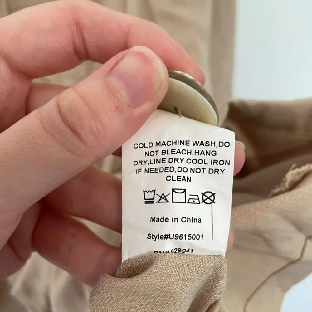 NEW NWT SUZANNE BETRO Plus Size Stone Pleated Swing Jacket Tan Beige Lightweight - Image 10