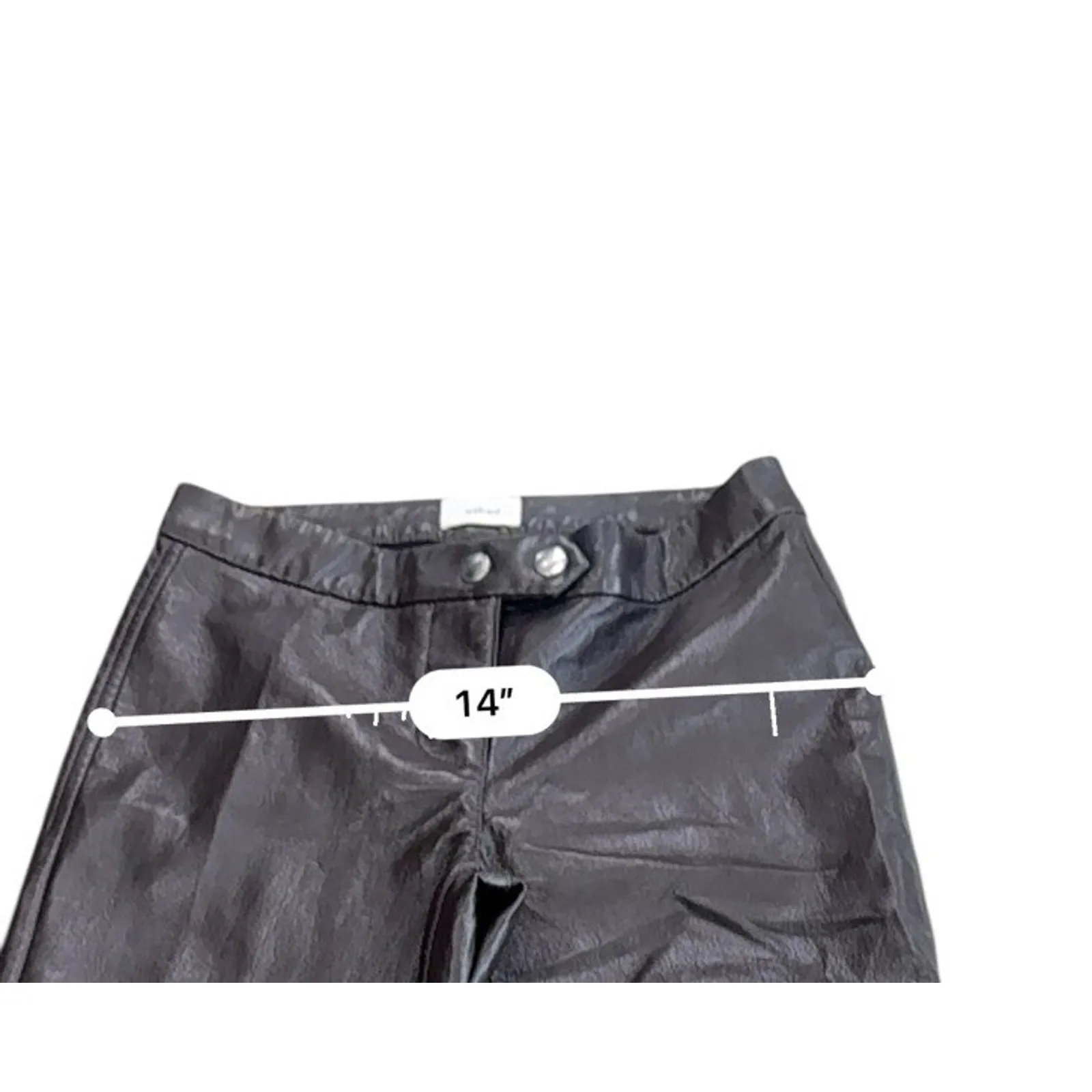 ARITZIA WILFRED The Melina Vegan Leather High Rise Pants Chocolate Brown size 0 - Image 13