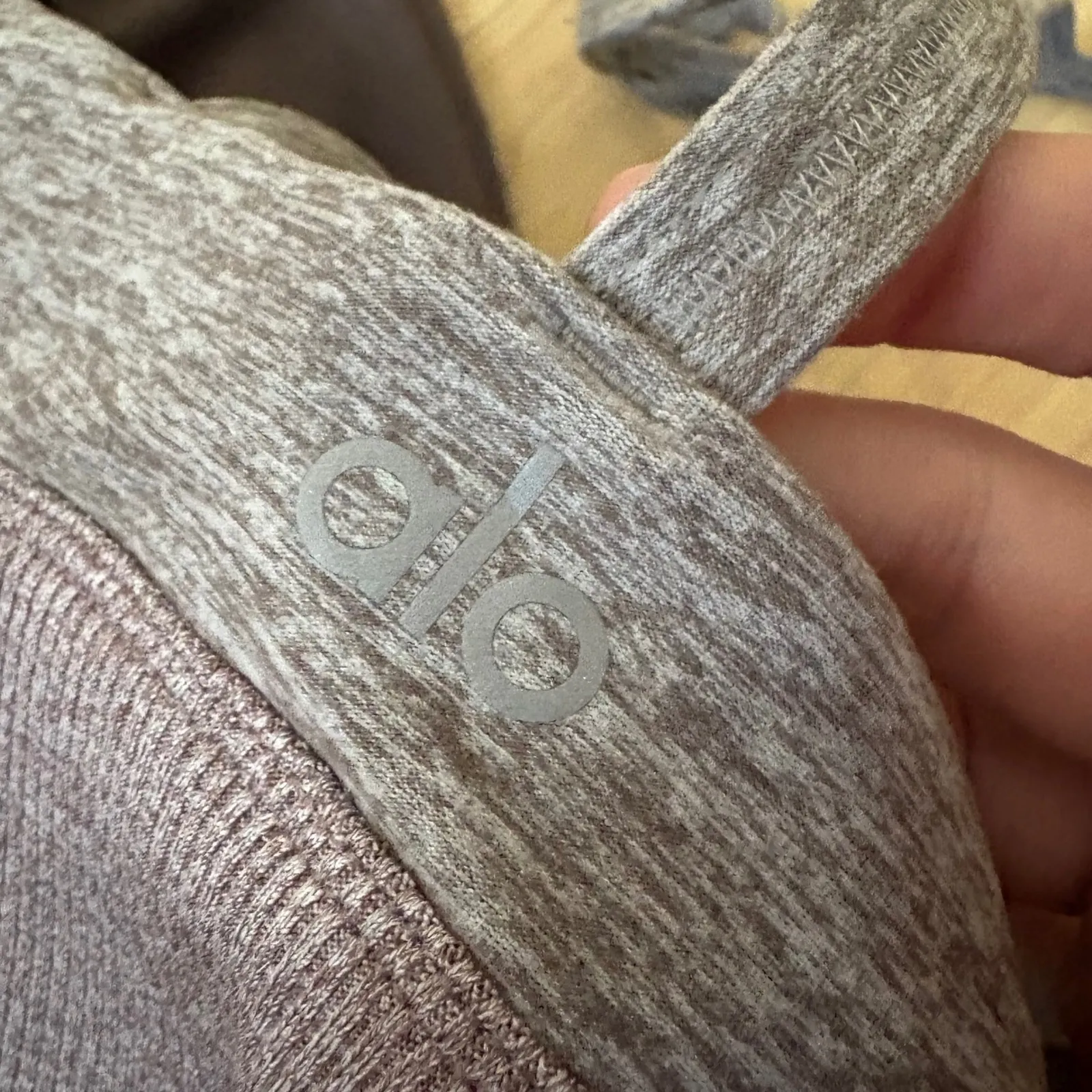 ALO Yoga Alosoft Lavish Sport Bra Grey/ Purple Size Extra Small - Image 3