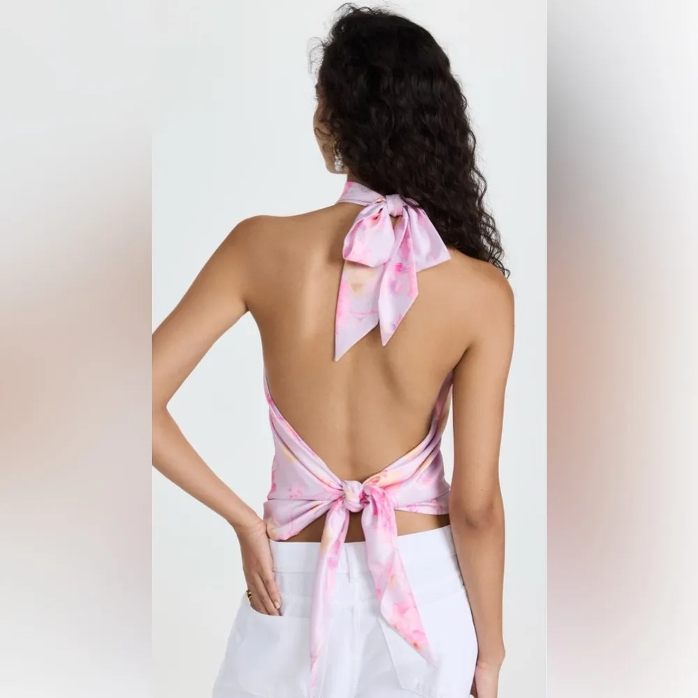 NWT LoveShackFancy Boca Handkerchief Top in Summer Morning in a size XS - Image 3