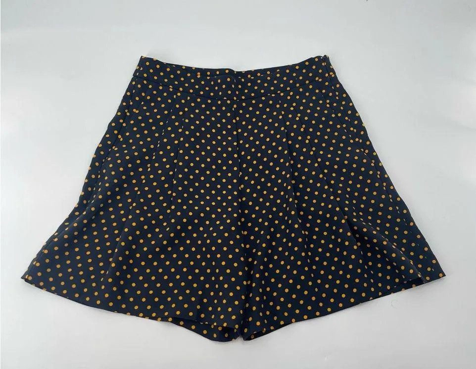 Ann Taylor High Waist Pleat Shorts Polka Dot Size 4 - Image 2