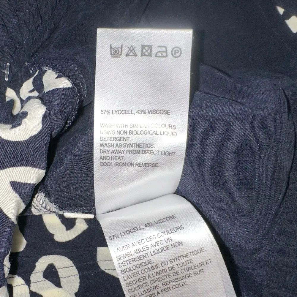 Whistles Cheetah Print Drawstring Pants US 8 White - Image 5