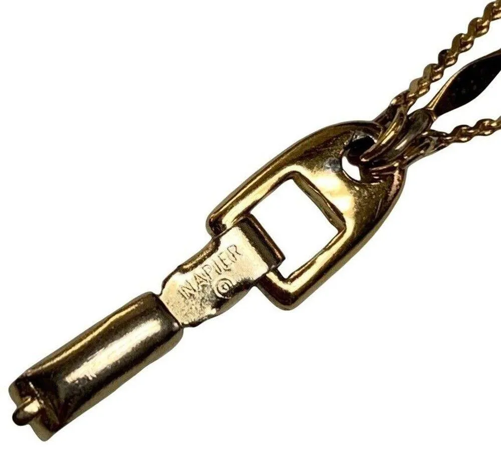 Vintage Napier Multi Strand Necklace and Carl Art Locket Rectangle Gold Tone - Image 12