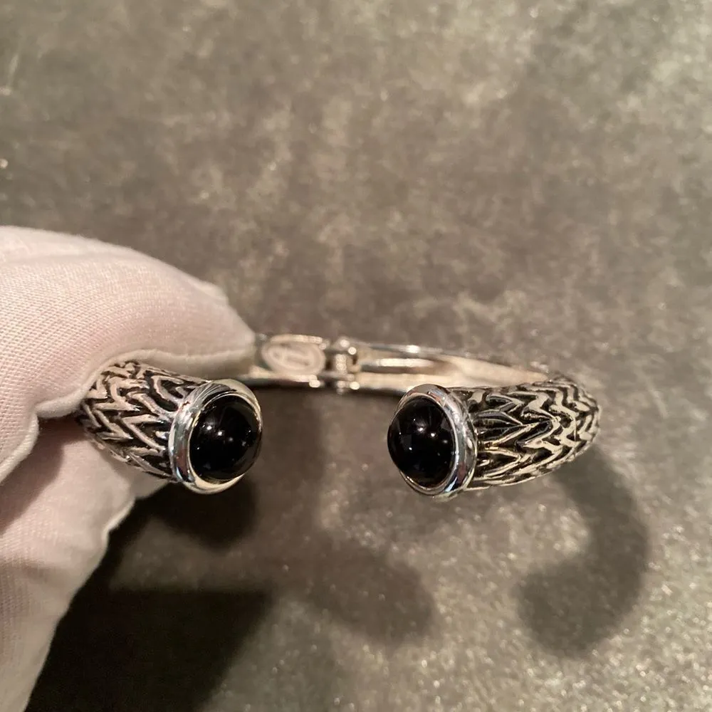 BOUTIQUE Onyx Chunky Bangle Black - Image 6