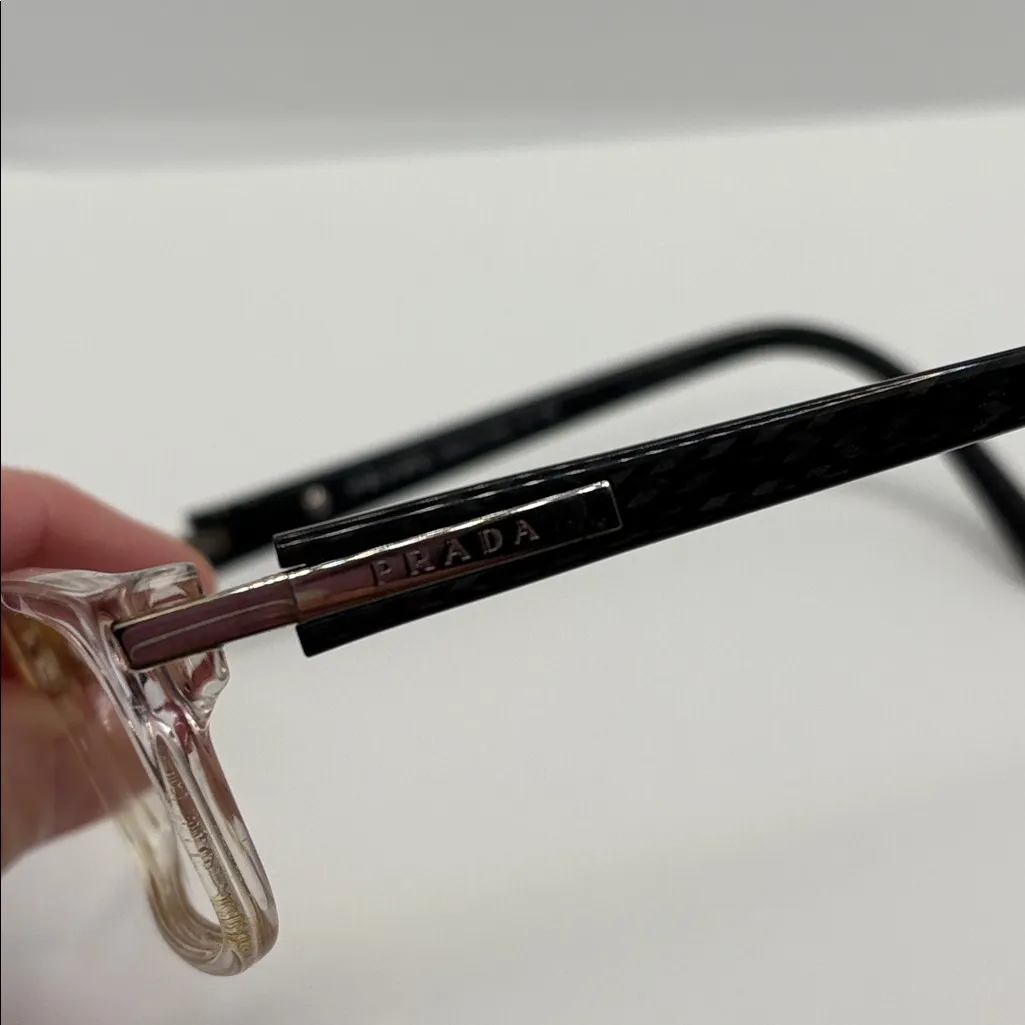 Prada crystal clear eyeglass frames VPR 05N 55-16 2AZ-101 135 - Image 10