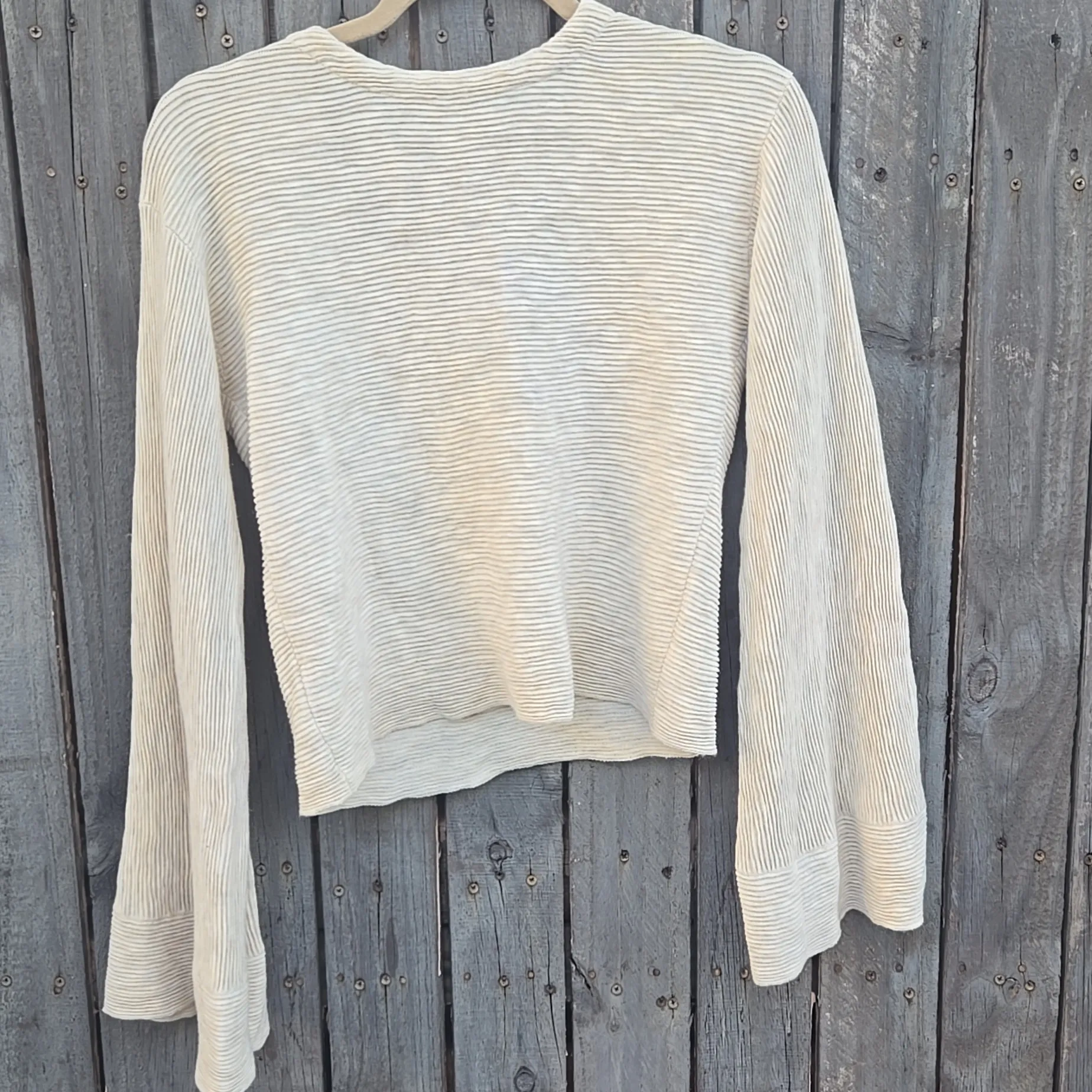 Free People Cream Knit Top - Image 5