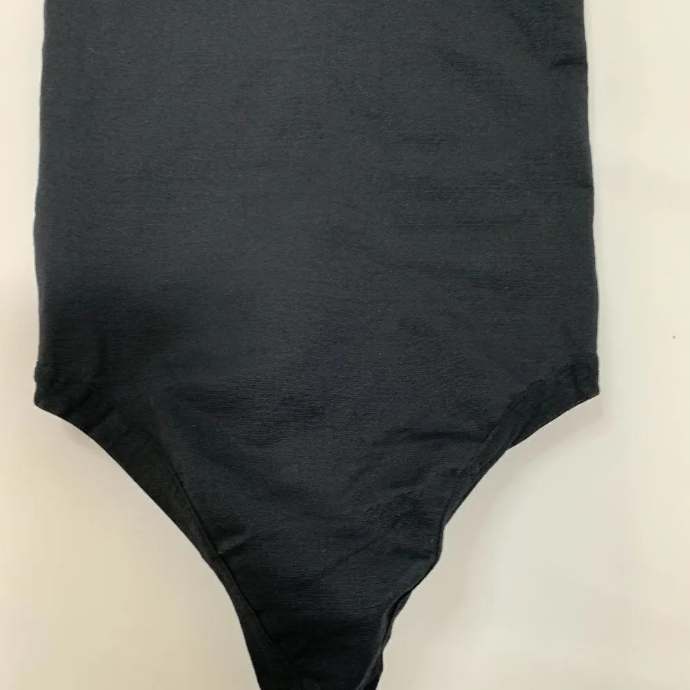 Black Thong Leotard Black Size M - Image 3