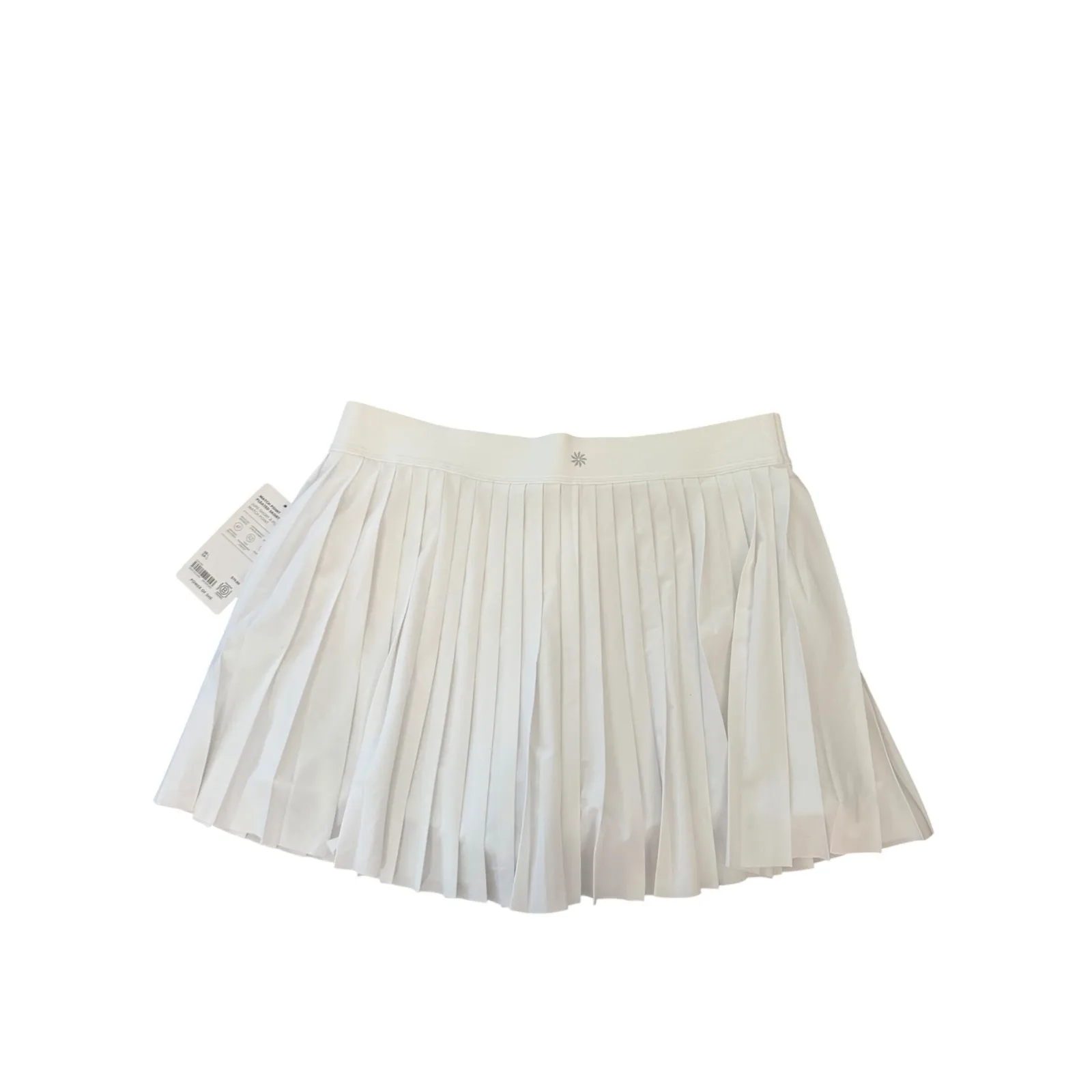 Athleta Match Point Pleated Skort White Lightweight Stretch Size L NWT - Image 2