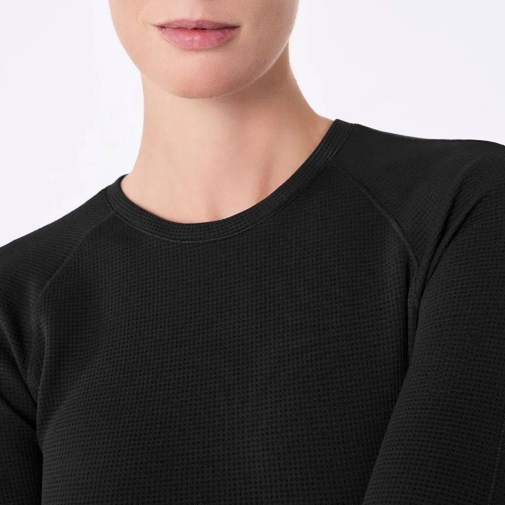 Figs Waffle Longsleeve Underscrub in Black, Size XXS - Image 3