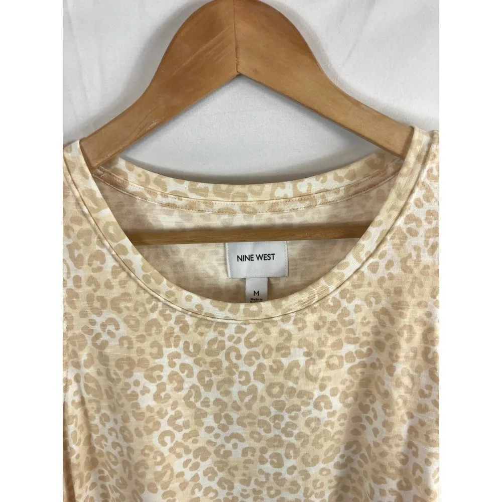 Nine West Tulip-Hem Sleeveless Dress Animal Print size medium - Image 3