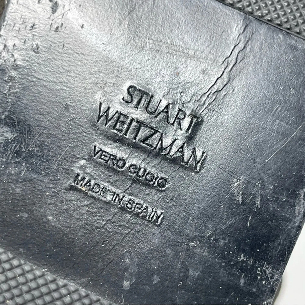 Stuart Weitzman 'Yadastud' Biker Ankle Grey Suede Boots sz 7 - Image 10