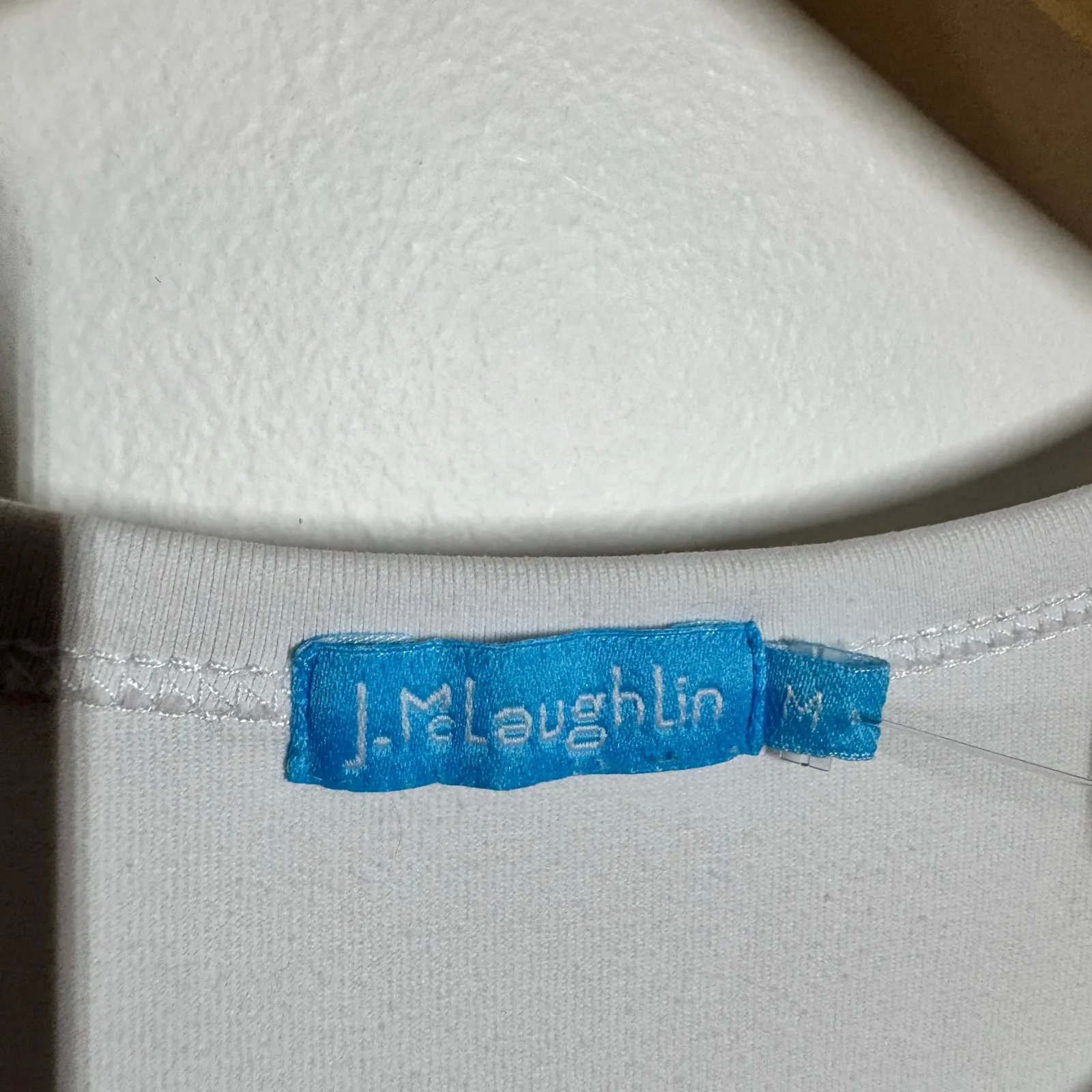 J McLaughlin Top Women M Blue Fleur De Lis Print Signature Catalina Cloth Prep - Image 6