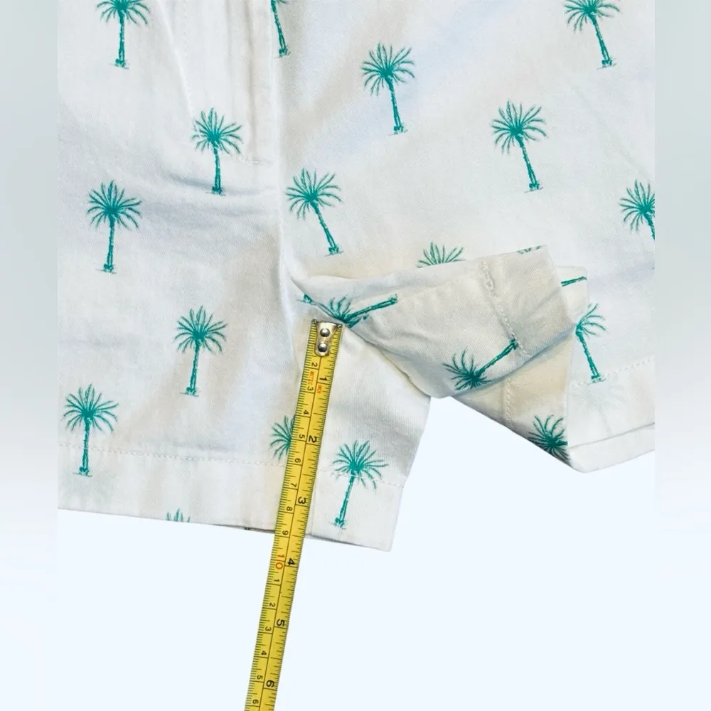 J.Crew 3.5” Palm Tree Classic Chino Short Women’s Size 2 White Green NEW - Image 3