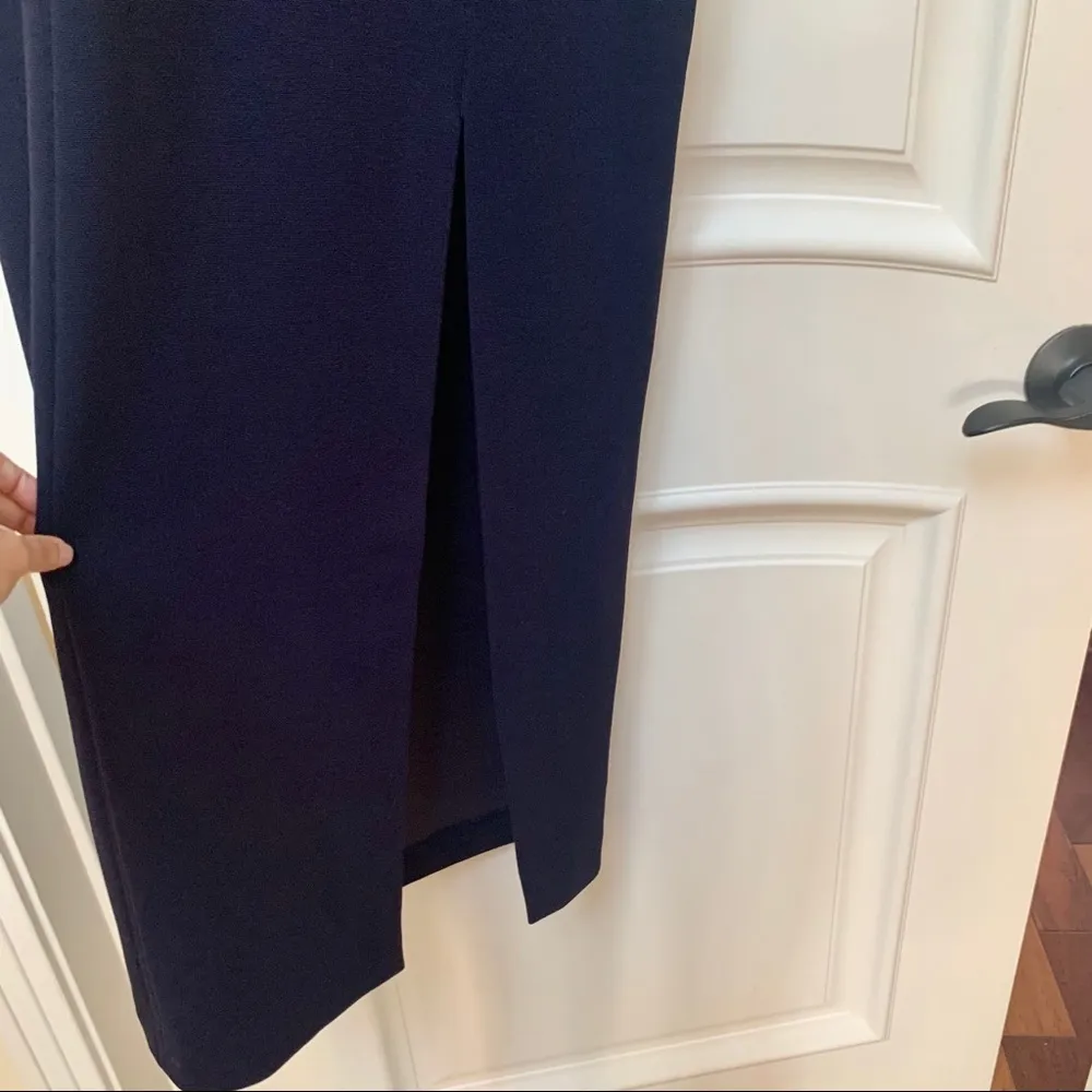 🆕 JS Collections | Navy Blue Formal Gown Slit 6 - Image 3