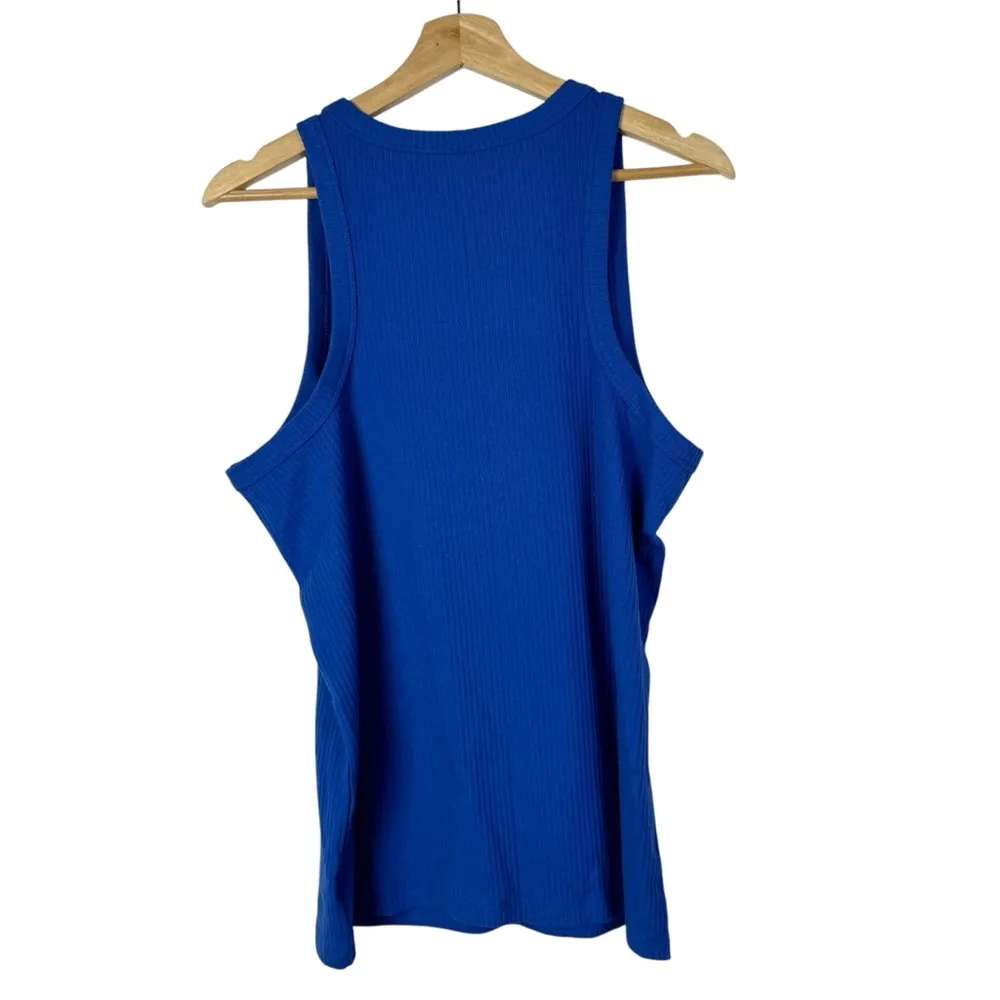Gap Tall Royal Admiral Blue High Neck Ribbed Tank Top XL - Image 4