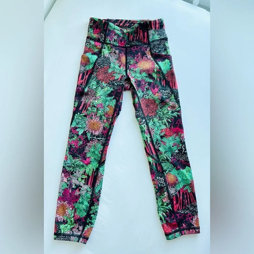Lululemon Athletica RARE Time To Sweat Crop *23” Zen Garden Multi Size 4 - Image 11