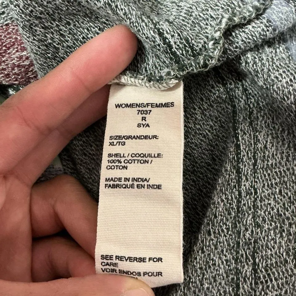 Woolrich Womens XL Fair Isle Pattern 1/4 Zip Pullover Sweater Gray Multi - Image 6