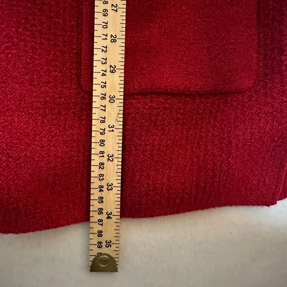 J. Jill Women’s Cardigan Sweater Open Pinned Long Red Size S Relaxed - Image 6