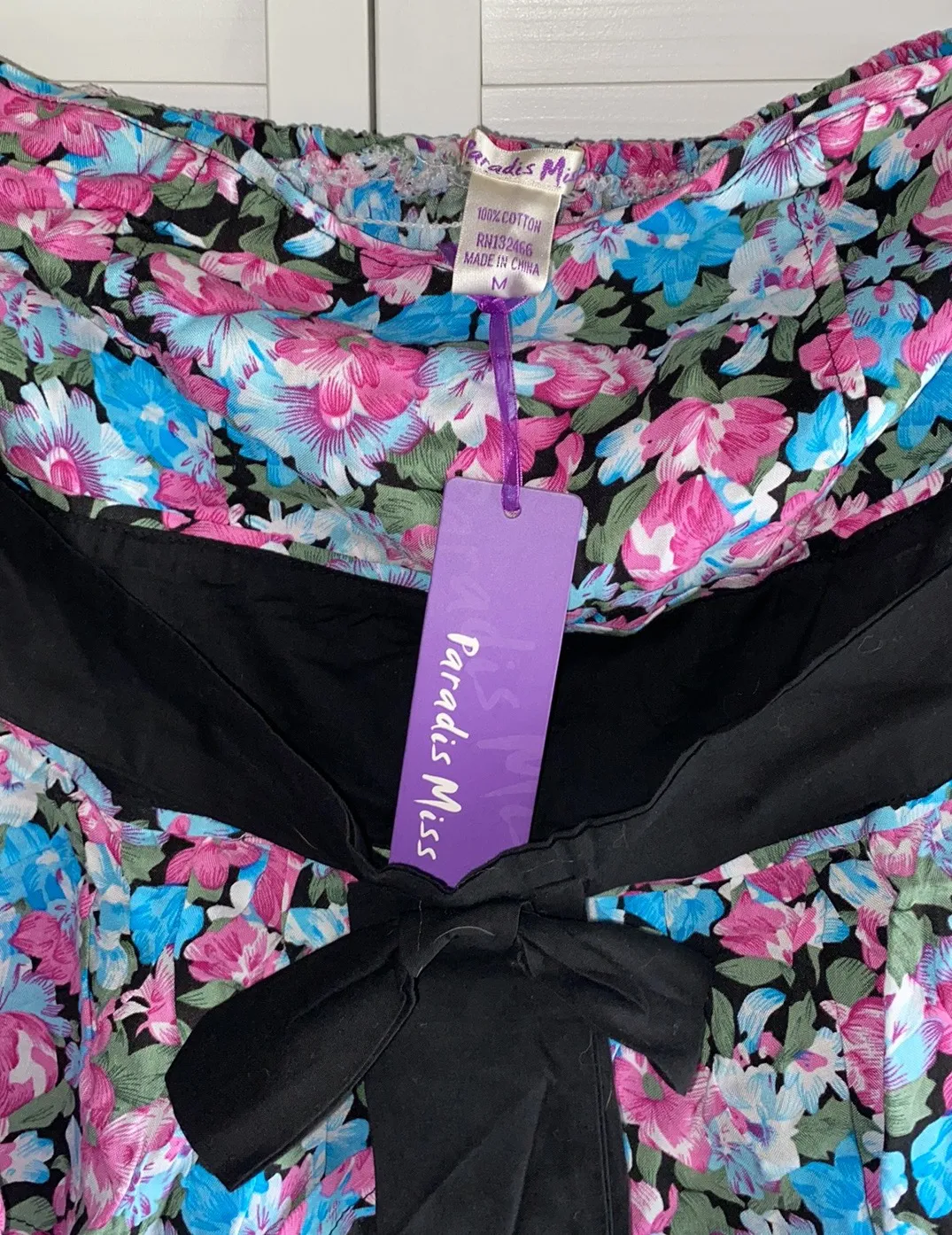 Strapless Floral Ruffle Mini Dress - Image 6