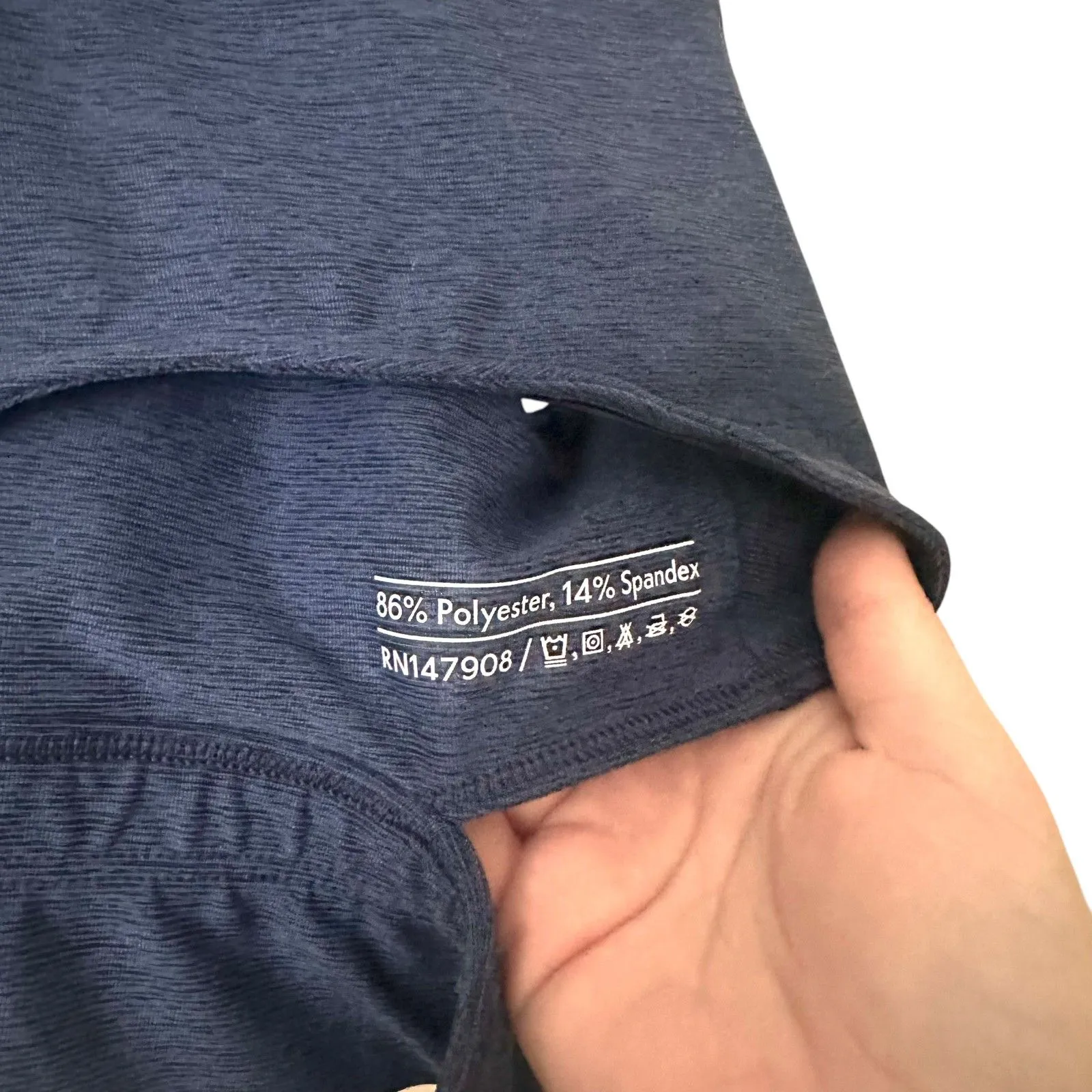 OUTDOOR VOICES‎ Slashback Workout Crop Top Blue Medium - Image 5