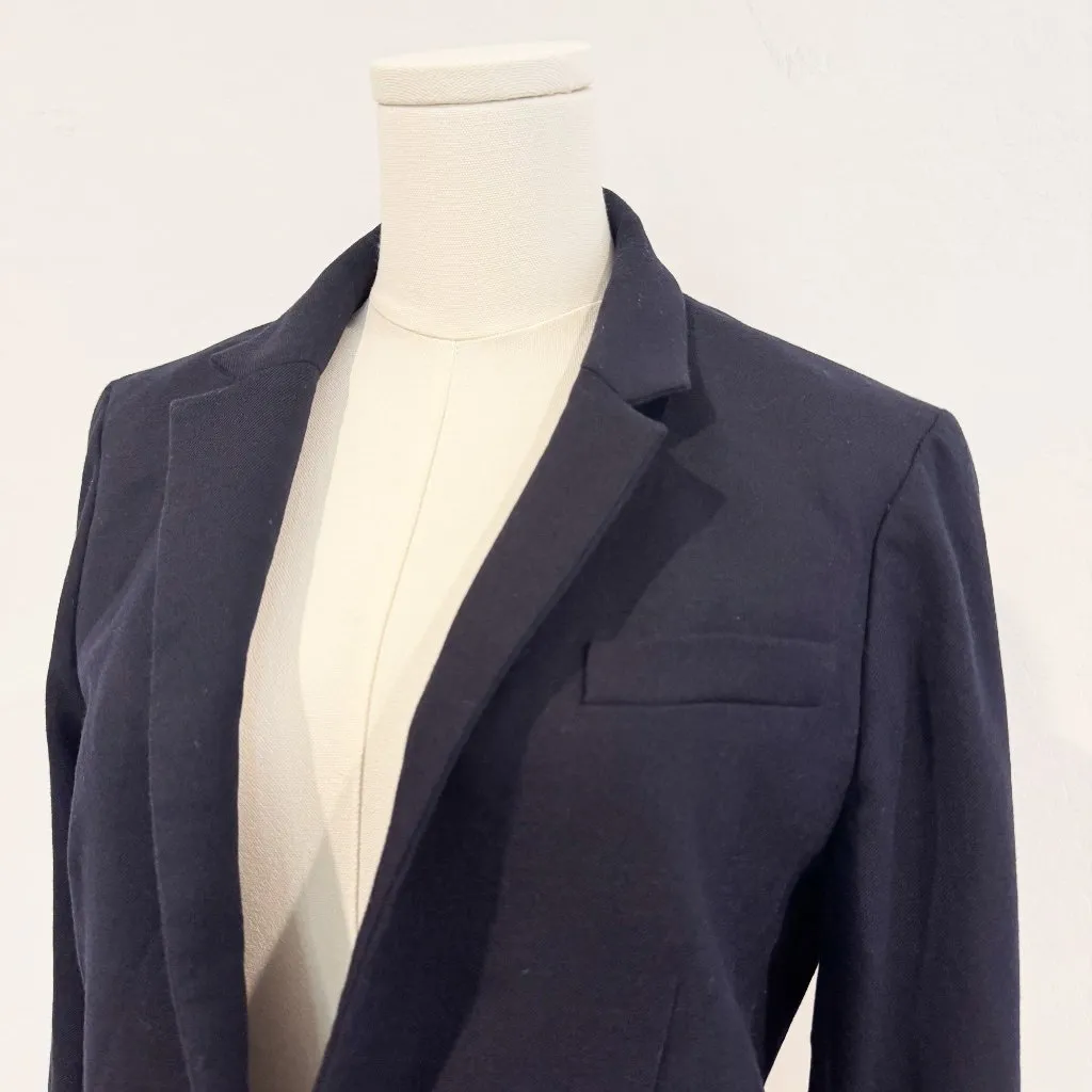J. Crew Women's Wool Regent‎ Blazer Navy Blue Work Office Business Size 12 - Image 4