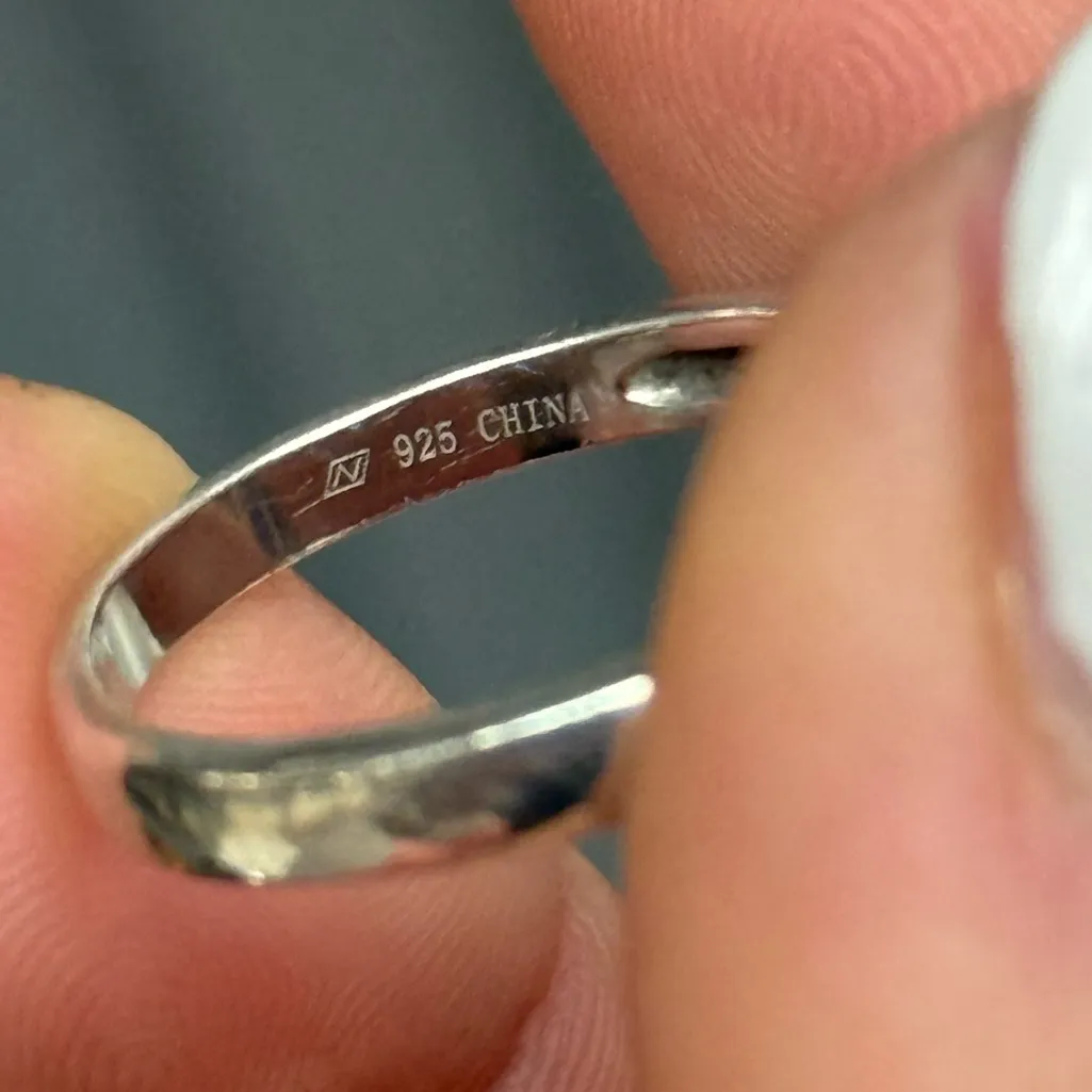 Sterling Silver Bridal Wedding Ring Set Size 8 CZ Engagement Ring Matching Band - Image 10