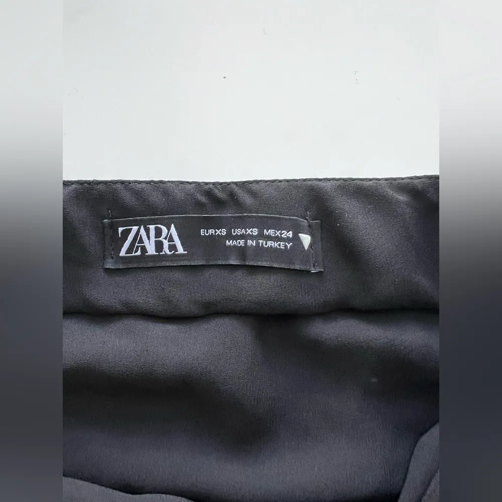 Zara polka dot Black midi pleated skirt mesh sheer witchy whimsical XS - Image 4