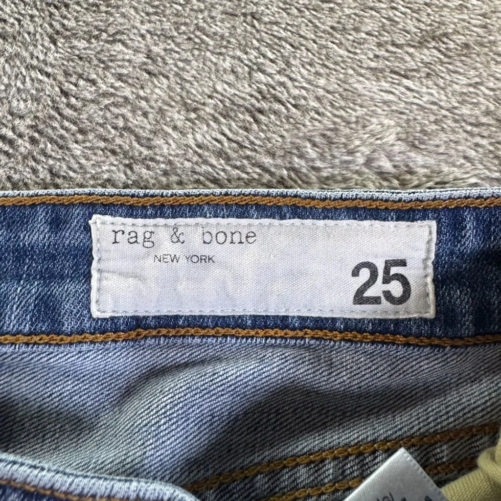 Rag & Bone Dre Low Rise Slim Boyfriend Jeans Sz 25 Edgecliff - Image 8