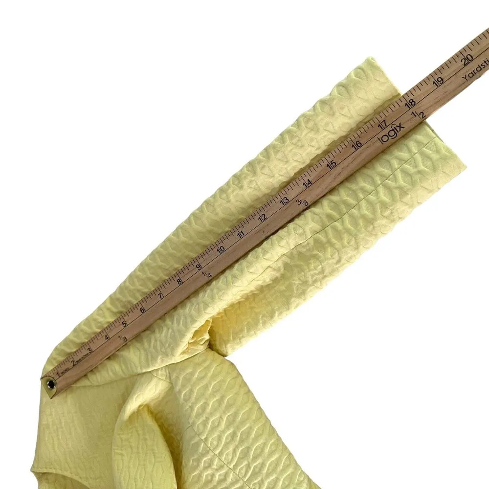 Albert Nipon 2 Piece Set Dress and Blazer Womens 4 Yellow Textured Academia‎ - Image 16