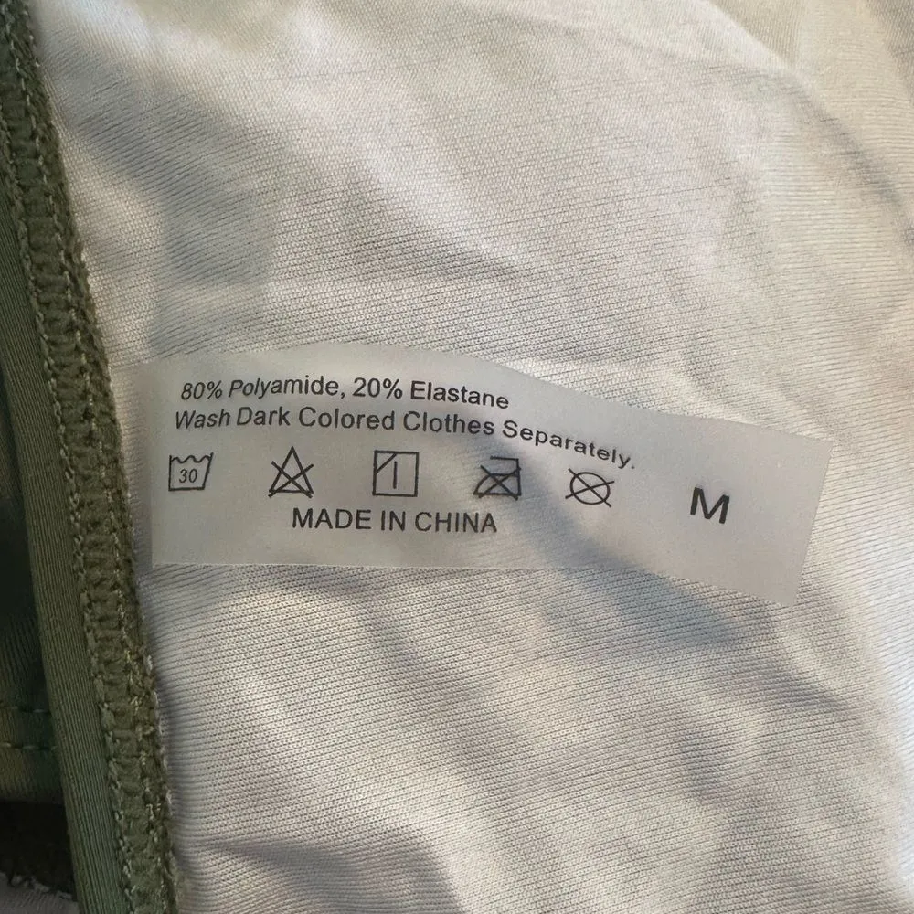 Tainehs Women's Push Up V Neck Bikini Sets Criss Cross Back Two Piece M Green Size M - Image 9