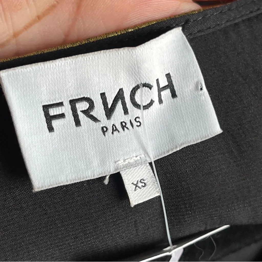 FRNCH PARIS | Metallic Gold Long Sleeve Lisna Midi Dress Sz XS - Image 10