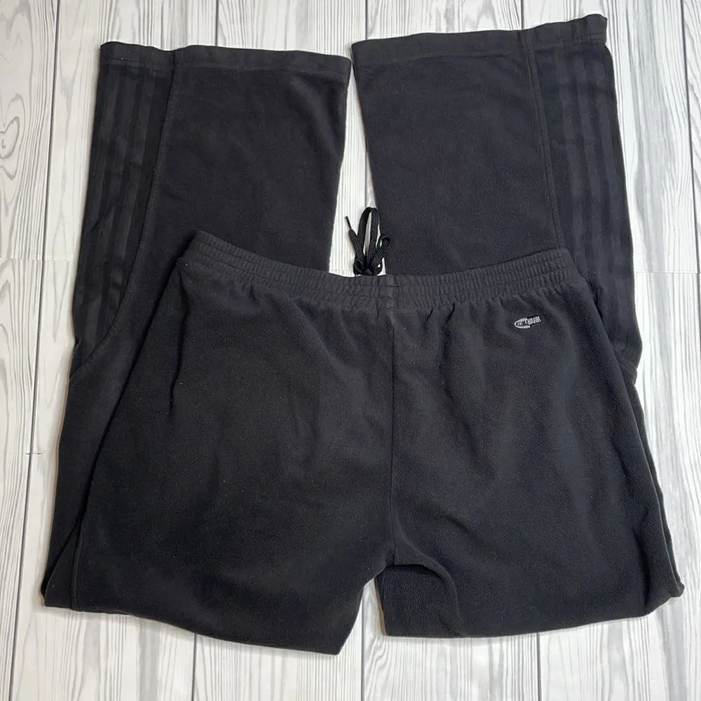 Y2K vintage Women’s Adidas boot cut fuzzy lounge pants Large Black - Image 7