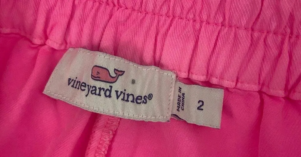 Vineyard Vines Shorts Women’s Size 2 Dayboat Hot Pink Tensely Chino Preppy - Image 2