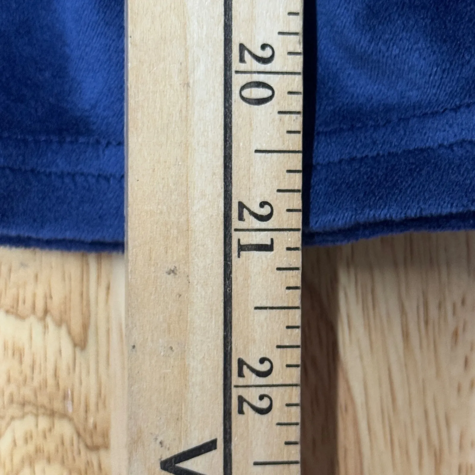 Juicy Couture Velour Top Womens L Navy Rhinestone‎ Logo Long Sleeve Y2K Lounge - Image 9