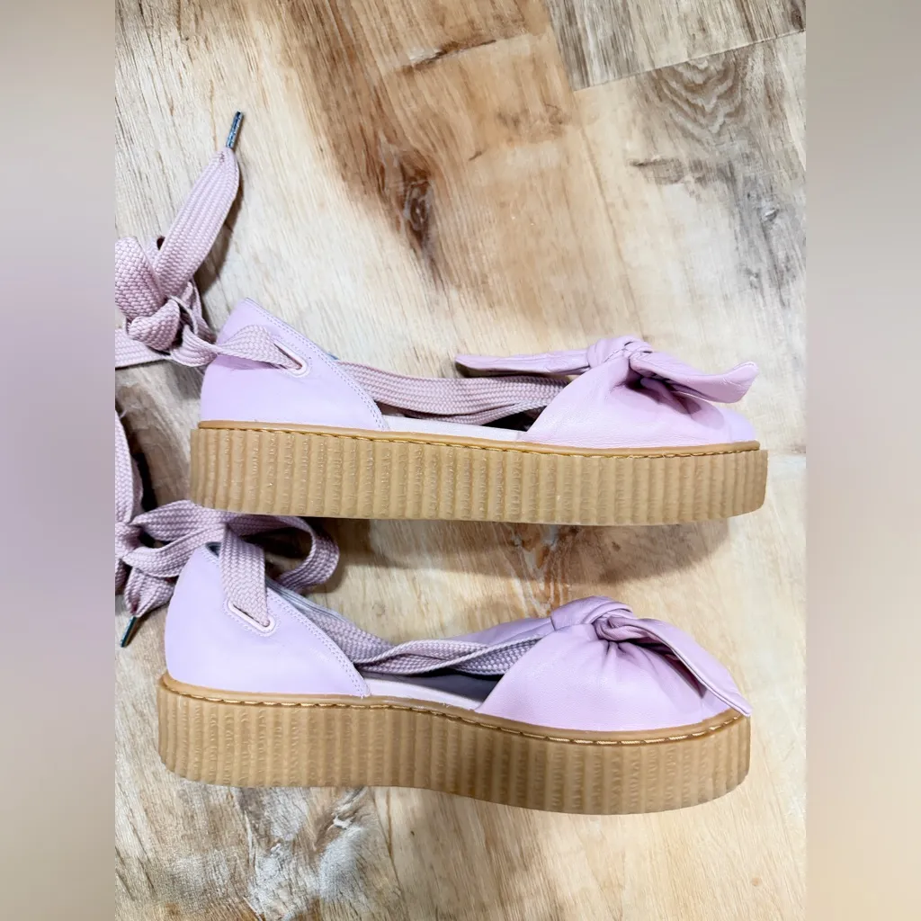 Savage fenty x puma leather bow mules Pink Size 9 - Image 11