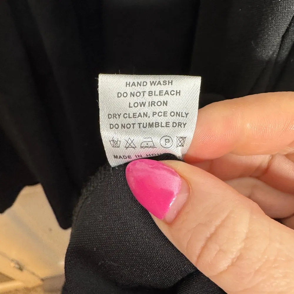 METISU NWT Black Embellished Neckline Fit And Flare High Low Dress Small Pockets - Image 8