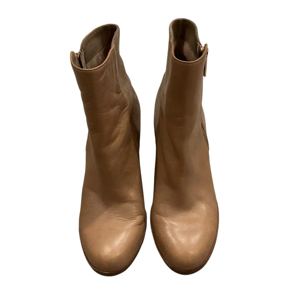 Michael Kors Noemi’s leather and suede ankle boots in light brown tan sz 8,5 - Image 3