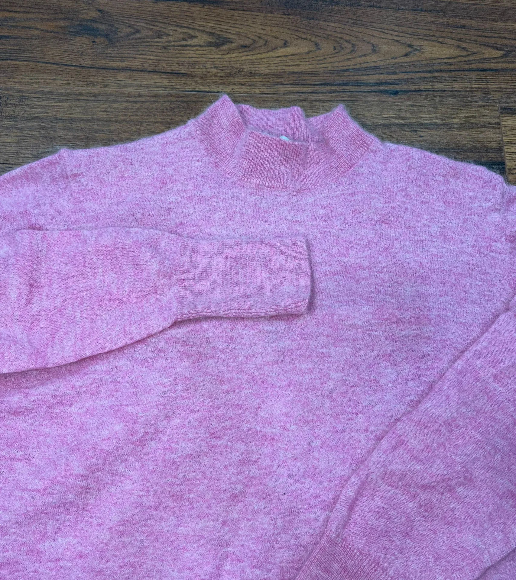 Pink Wool Alpaca Long sleeves Sweater Sz S - Image 2