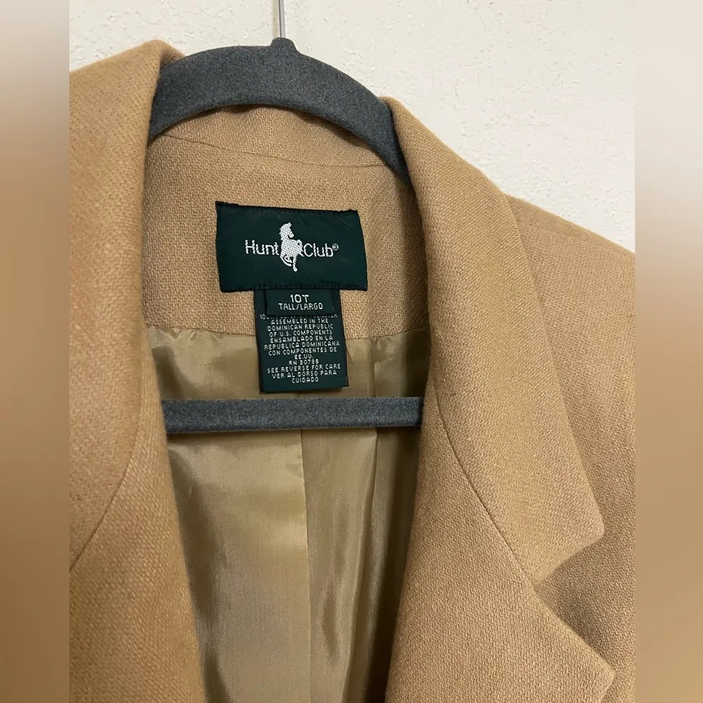Hunt Club oversized blazer, brown,  padded shoulders, 100% wool, 10T - Image 4