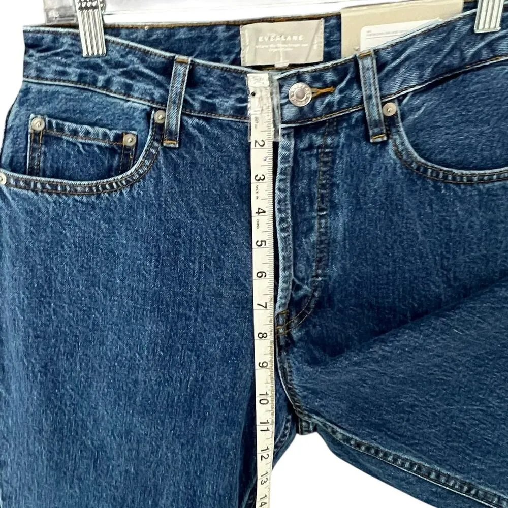 Everlane Curvy 90s Cheeky Jeans Womens 29 Blue Organic Cotton Straight Crop NEW - Image 8