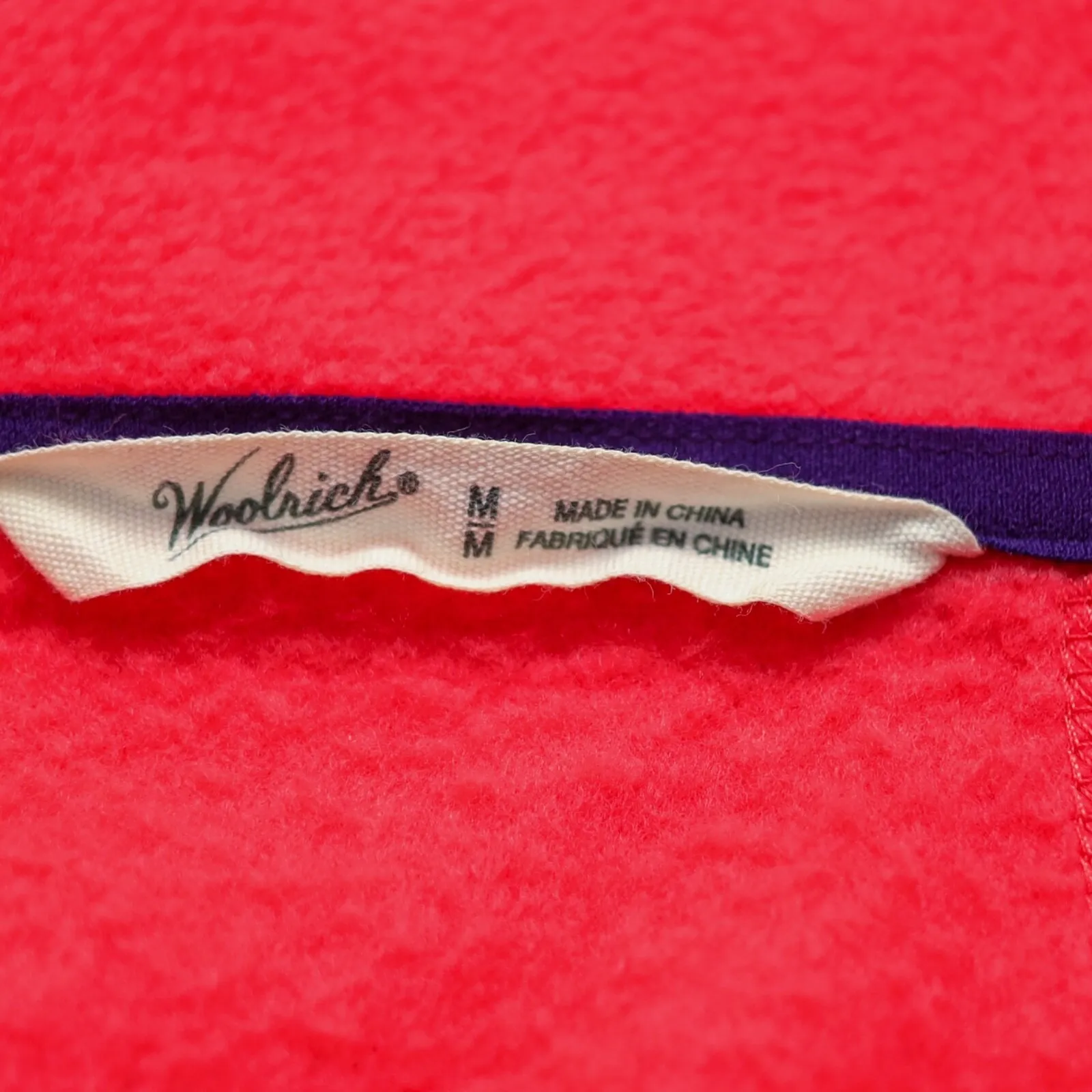 Woolrich Andes Fleece Vest Women's Medium Coral‎ Pink Full Zip Cold Weather Soft - Image 7