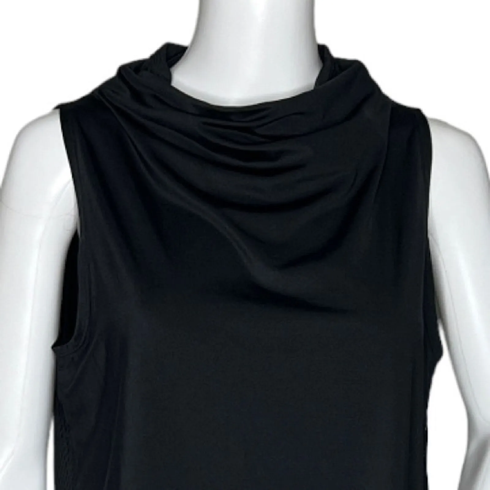 Z by Zella Shirt‎ Womens Medium  Black Cowl Neck Performance Workout Athleisure - Image 4