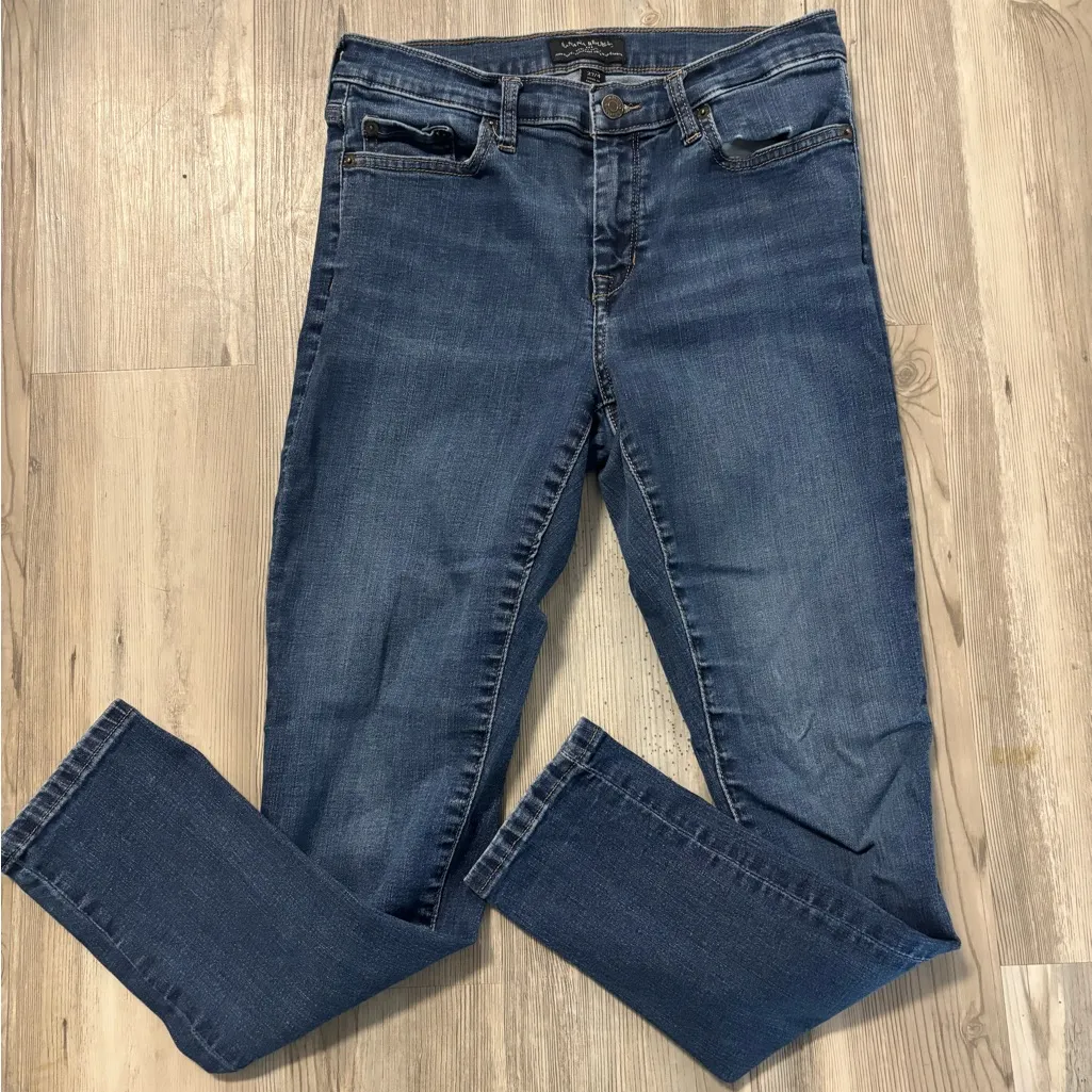 Banana Republic Women's Sculpt  Skinny Fit Jeans in Dark Blue size 27/4 Petite - Image 7
