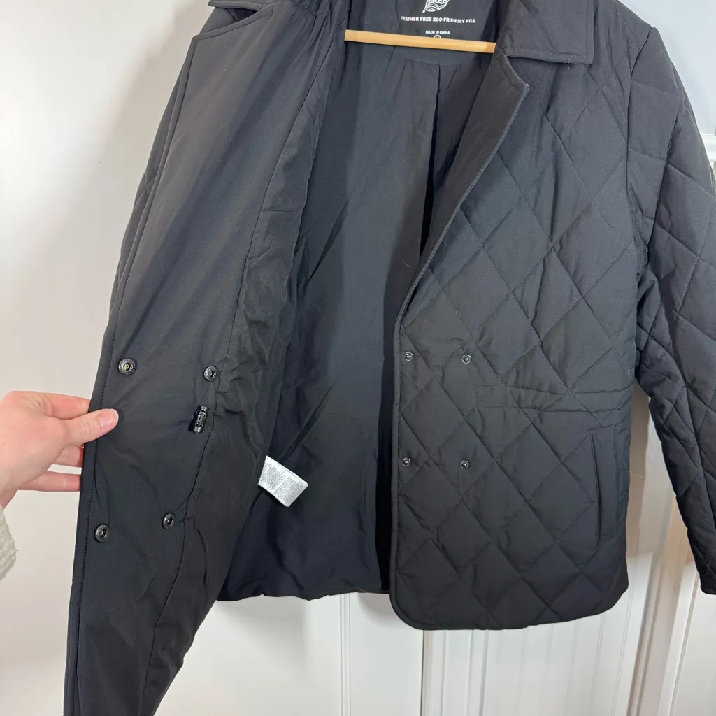 BCBGMAXAZRIA Women's Quilted Water Resistant Blazer Black Size Medium normcore - Image 4