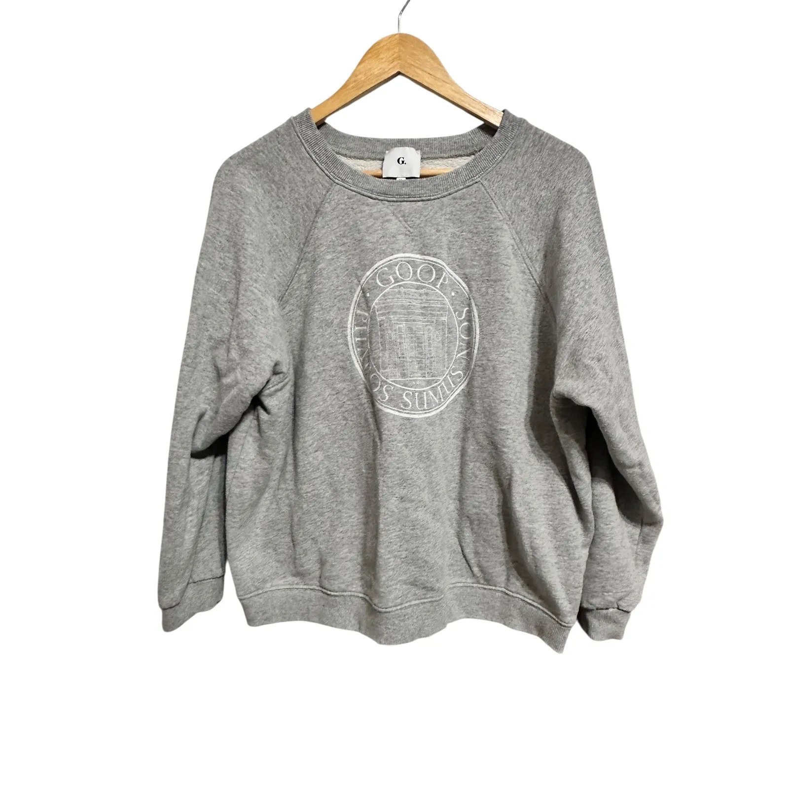 GOOP G. Label University graphic print Sweatshirt Grey Crewneck size XL $195 Gray - Image 2