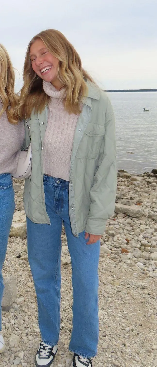 Abercrombie Green Quilted Jacket - Image 4