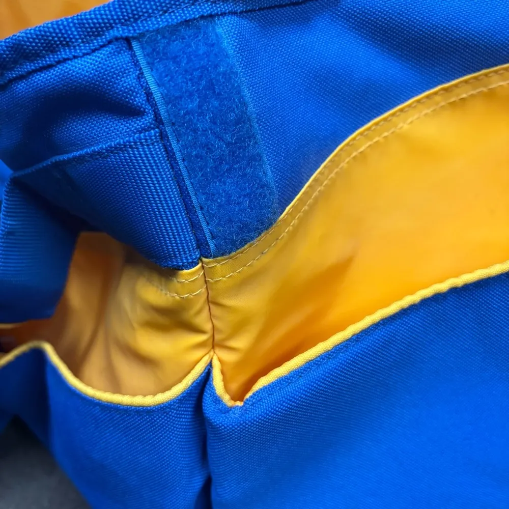 FISHER PRICE Diaper Bag Tote Cooler Bag Blue Yellow Vintage Large Travel 90's - Image 13