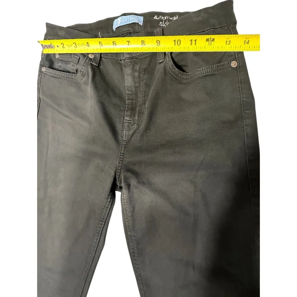 7 For All Mankind Black b(air) High Waist Skinny Jeans Size 28 - Image 4