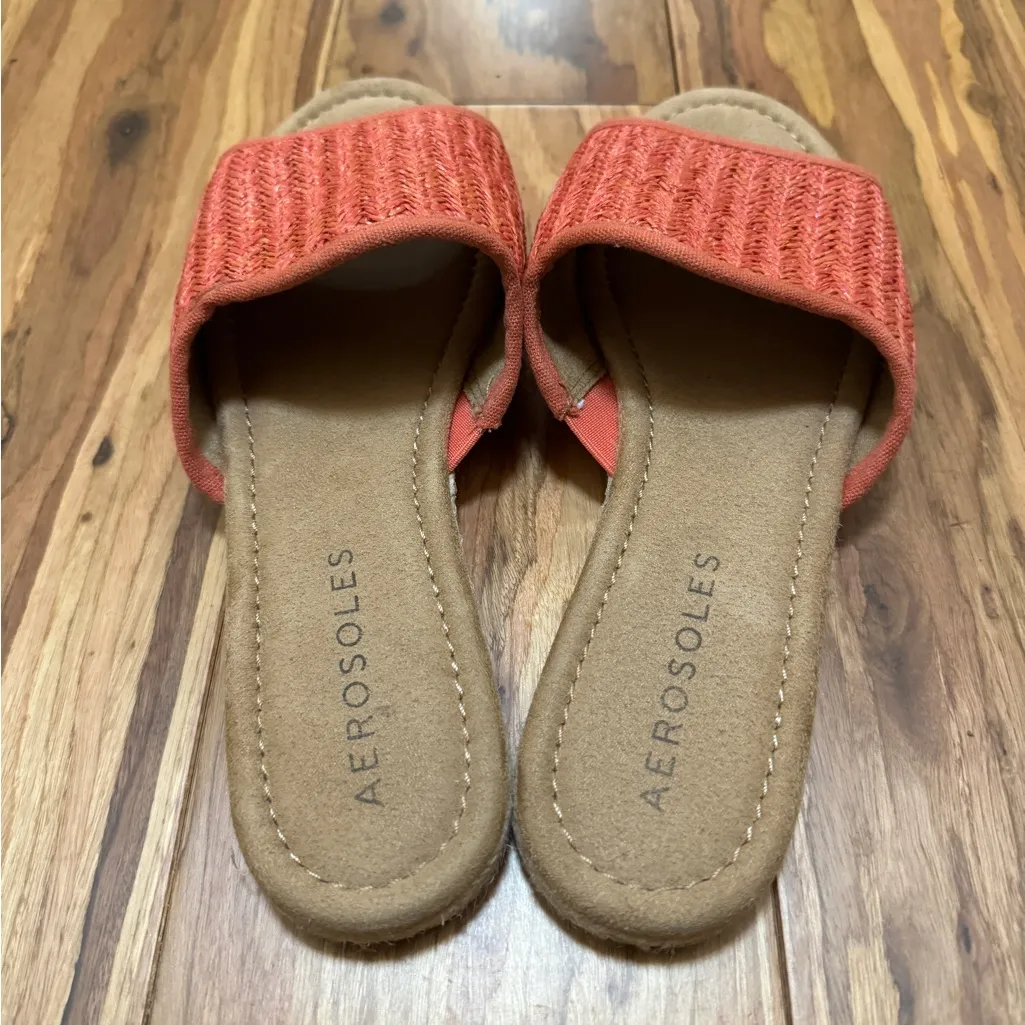 Aerosoles Denville Woven Slide Sandals Women's Flats‎ 9M Red Pink Size 9 - Image 3